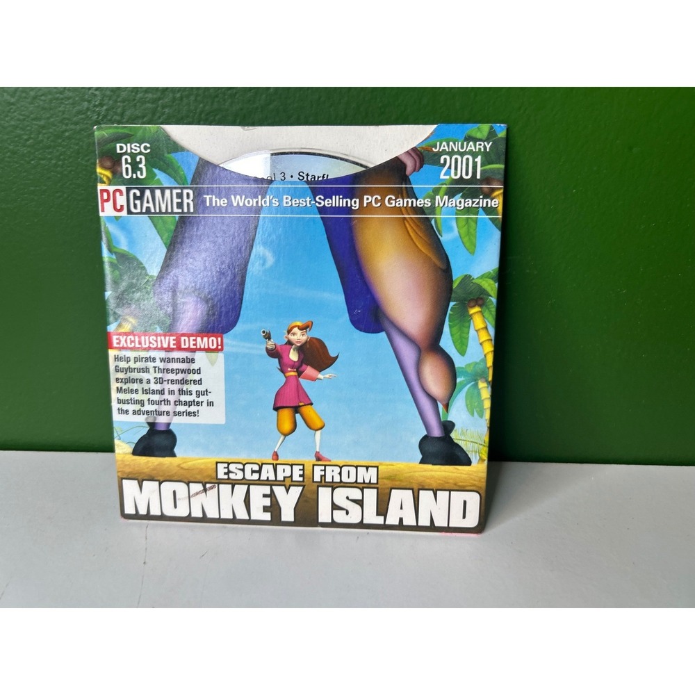 PC Gamer Disc 6.3 January 2001 Escape From Monkey Island Demo Vintage PC CD-ROM